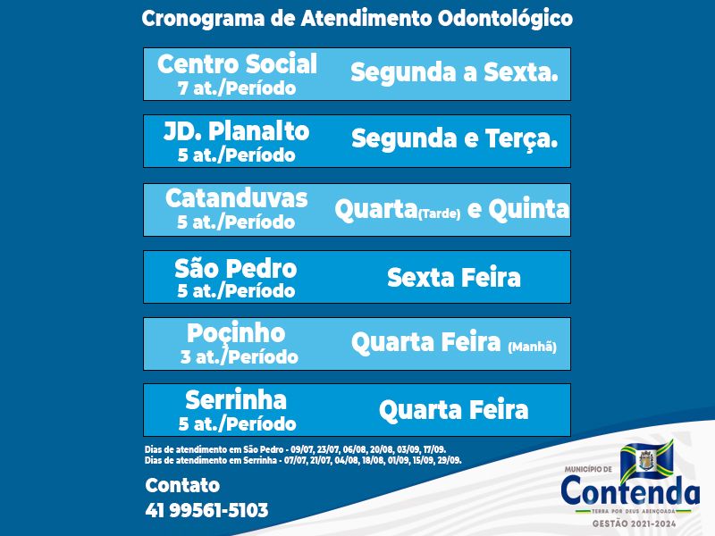 Cronograma de Atendimento Odontológico 