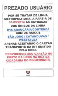 Linha Contenda/Araucára está Integrada Definitivamente.