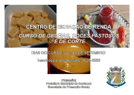 Capacitação e Geração de Renda - Curso de Geleia, Doces Pastosos e de Corte