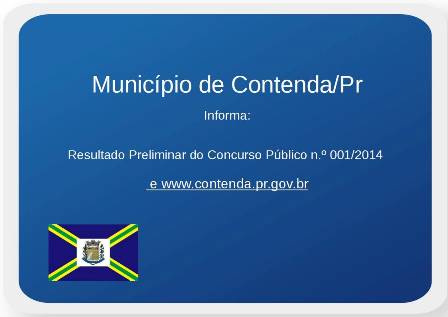Resultado Preliminar - Concurso Público n.º 001/2014